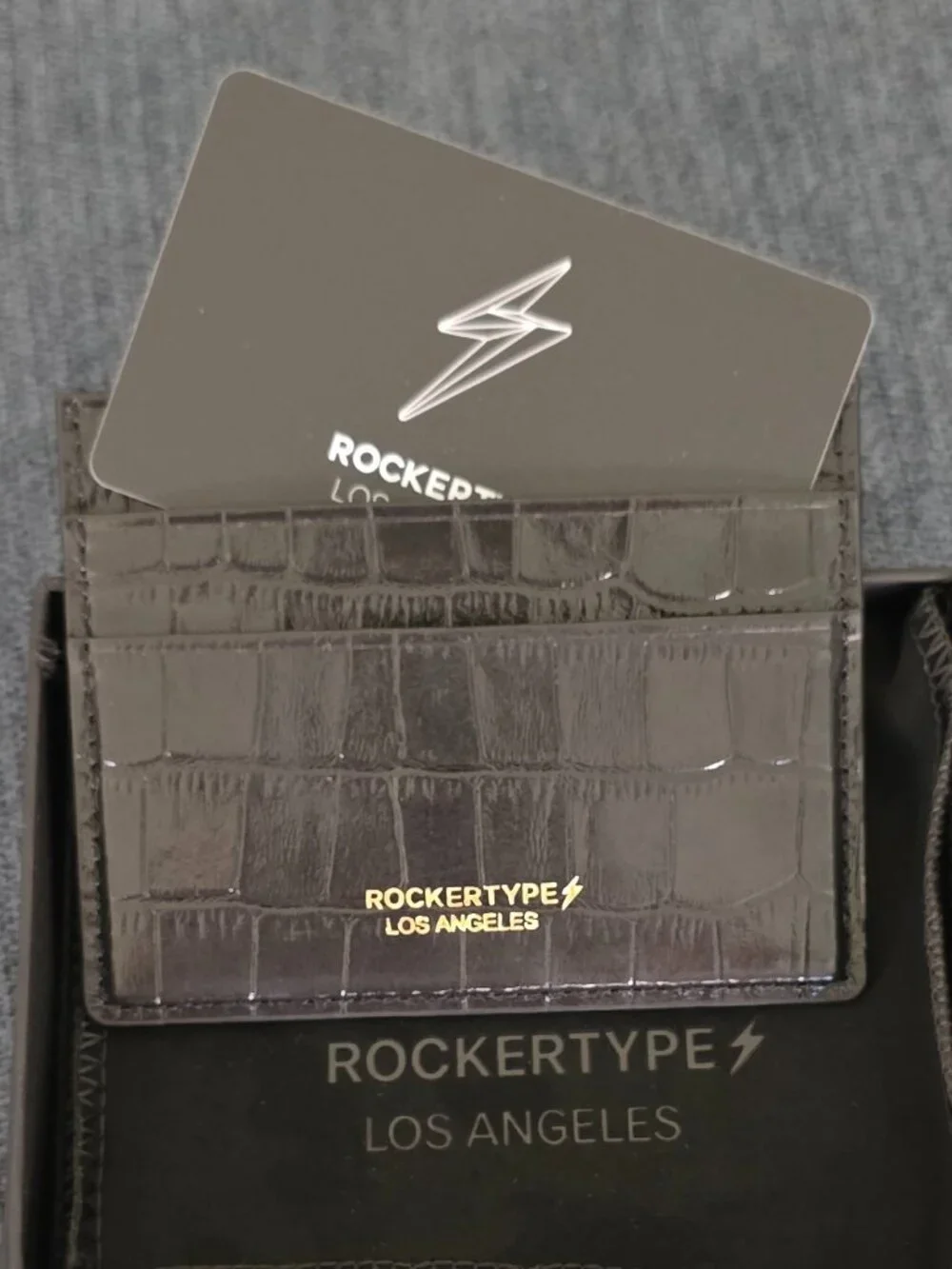 Rockertype NWT black cc holder